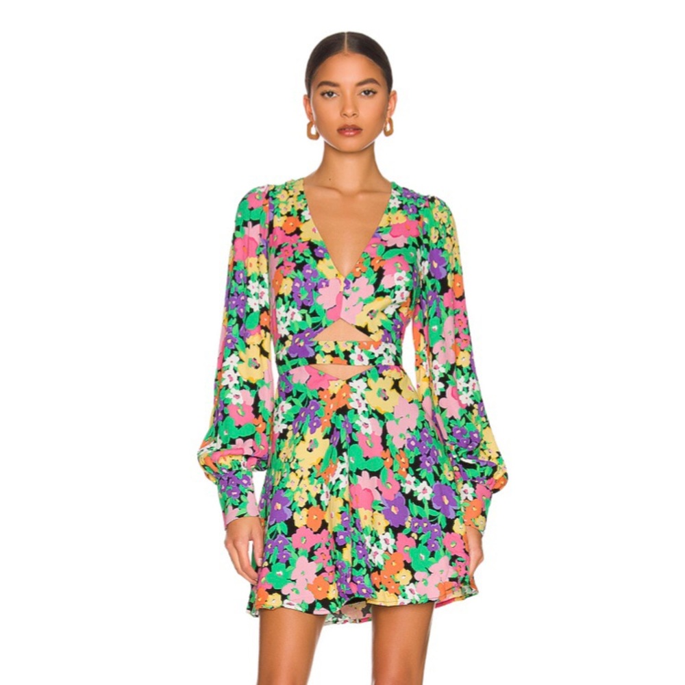 New AFRM Bright & Floral Dress - Size XS - Picture 1 of 1